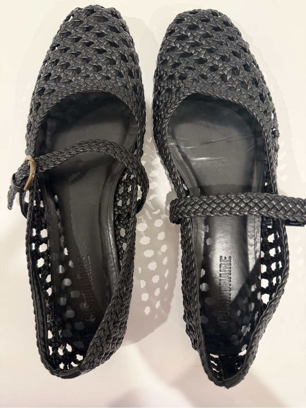 Women’s Woven Mary Jane Flats in Black